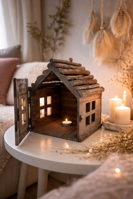 صندوق كوخ خشب